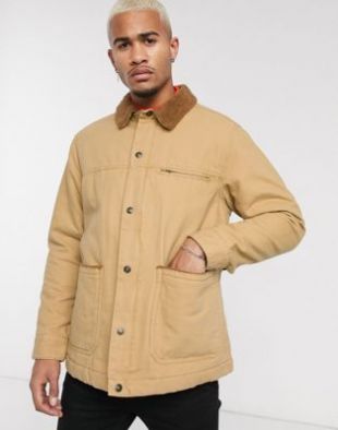 Pull&Bear - Veste de travail en toile - Crème | ASOS