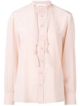 Knotted Tie Neck Shirt