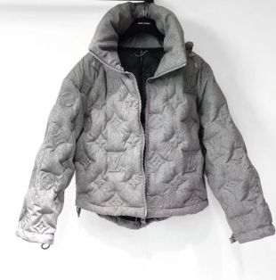Louis Vuitton Grey Monogram Boyhood Puffer Jacket of DaBaby in the music  video Dababy - Shut Up (Official Music Video)