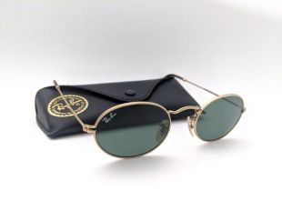 Lunettes de soleil lentille ovale or Ray-Ban - Rb3547 001