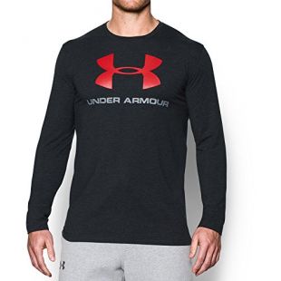 Under Armour Herren Sportstyle Long Sleeve T-Shirt, Herren, 1277647, Schwarz/Stahlfarben, M