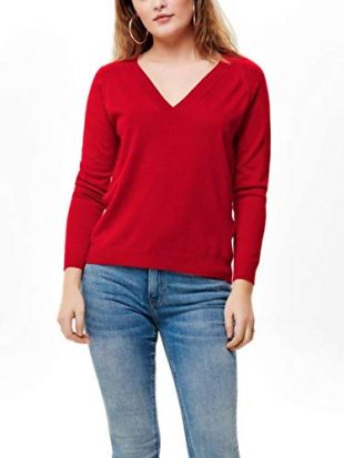 Only Onllaura L/S V-Neck Pullover CC Knt suéter para Mujer