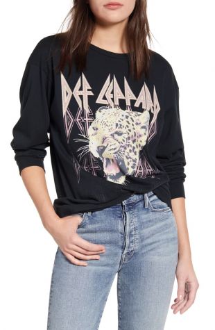 Leppard Oversize Tee  Black