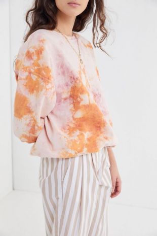 Recycled Tie-Dye Crew Neck Sweatshirt