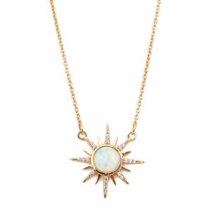 Gemstone Starburst Necklace