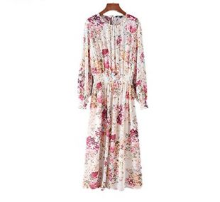 Sweet Floral Chiffon Dress