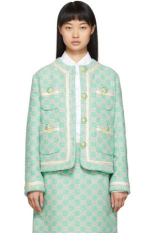 Blue Tweed GG Blazer