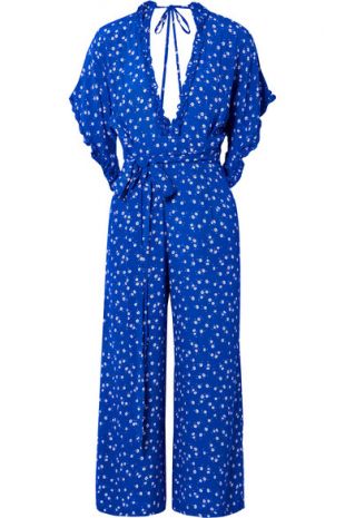 Floral Print Crepe Jumpsuit