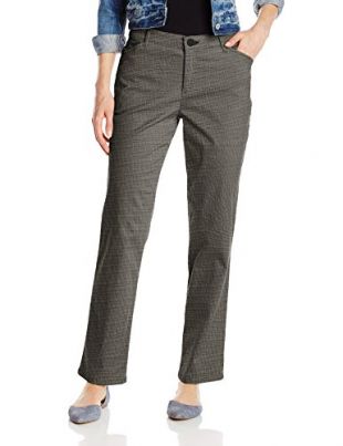 Lee - LEE Women's Relaxed Fit All Day Straight Leg Pant, Black White ...