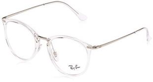 Ray-Ban RX7140 Square Eyeglass Frames, Transparent/Demo Lens, 51 mm