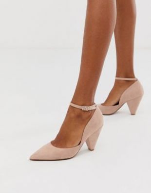 ASOS DESIGN - Speak Out - Chaussures pointues à talon mi-haut - Beige | ASOS