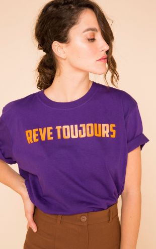 tshirt violet reve toujours fluo