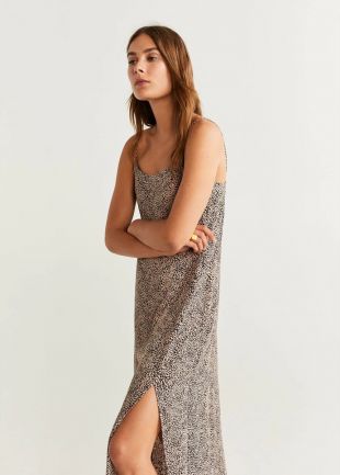mango leopard print dress