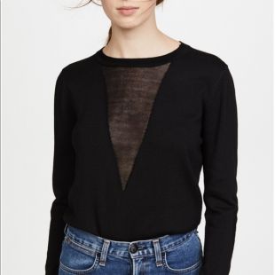 Black Mia Con­trast Sweater