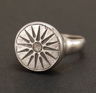 Anneau de soleil de Vergina - argent