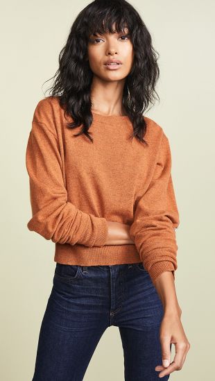 Boatneck Cashmere Sweater Orange
