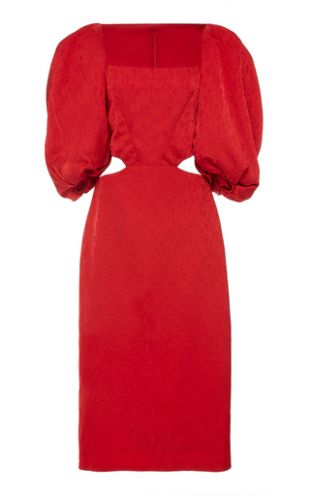 Johanna Ortiz - Red Puff Sleeve Dress