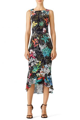 Floral Printed Frill Dress