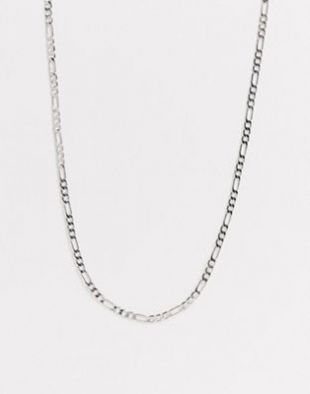 DesignB - Collier en maille alternée fine - Argenté | ASOS