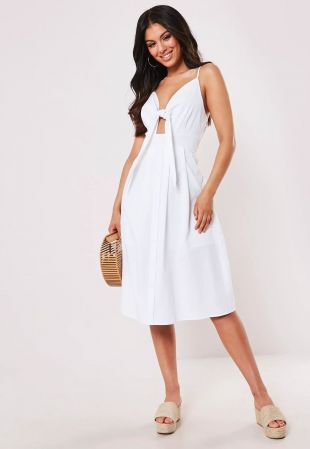 Purple Striped Cotton Dress | Sleeveless Button Down Midi Dress