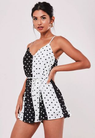 Missguided polka cheap dot playsuit