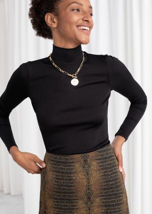 Fitted Long Sleeve Turtleneck