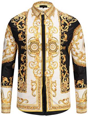 Luxury Design Print Dress Shirt
