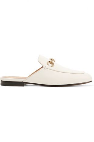 Gucci - Leather Slippers Shoes White