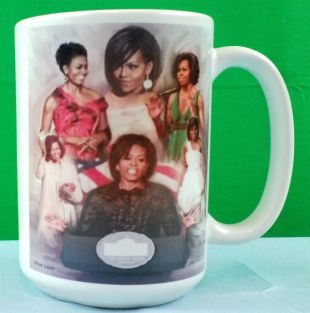 Michelle Obama 16 oz mug and 10in plate