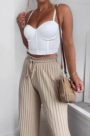 white corset bralette