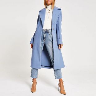 Longline Coats Blue
