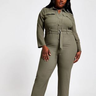 Khaki Utility Jumpsuit