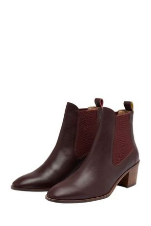 Heeled Leather Chelsea Boots