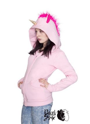 Licorne rose à capuche [couleurs] mâle ou femelle