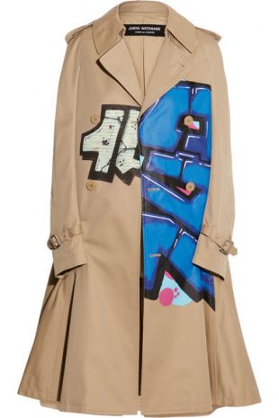 Junya Watanabe - Printed cotton-gabardine cape