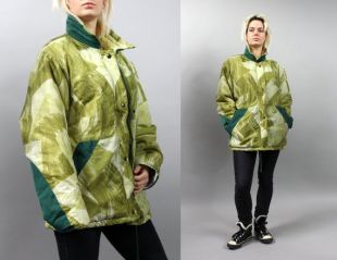 90s Warm Midi Parka Coat, Baggy Winter Loose Jacket, XL