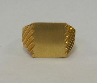 Signet Men's Ring / 14k Gold Mens Signet Ring / Engravable Signet Ring / Gold Signet Ring / Mens Engravable Ring