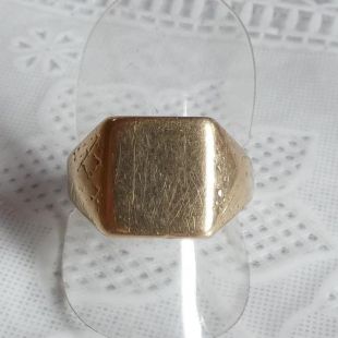 Vintage 9ct Gold Signet Ring Mens
