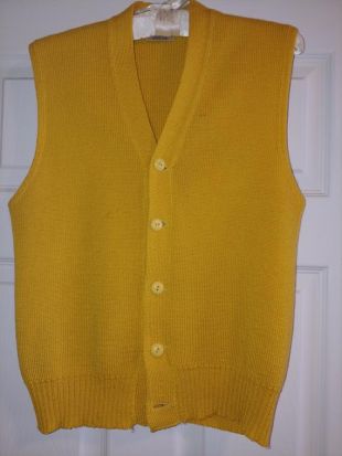 Unbranded - 1950s Yellow Wool Vest - Ysmens Service club