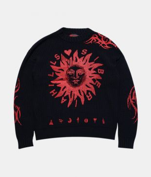 Story Of The Sun Sweater - Black / Red