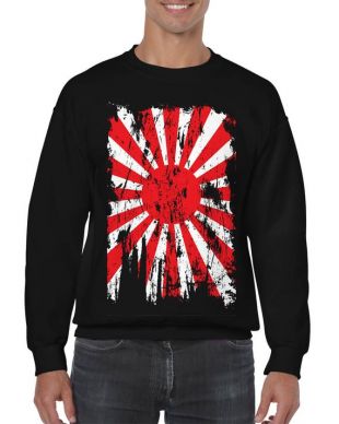 Détresse Japon Rising Sun Asie Tokyo Hokkaido Honshu Shikoku Kyushu Nihon japonais fierté, pull ras du cou OSF-0099 patriotique origine masculine
