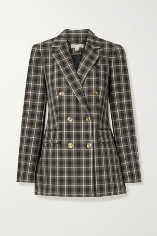 Grey Checked Blend Blazer