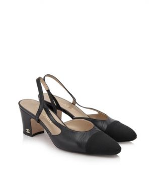 Cap Toe Sling­back Pumps