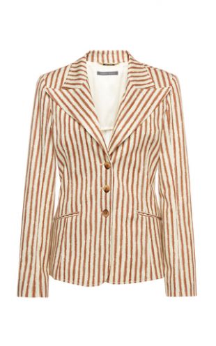 Striped Stretch Gabardine Blazer