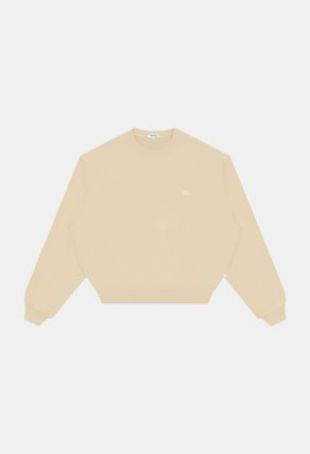Crew Neck Unisex Street Style Long Sleeves Plain Cotton