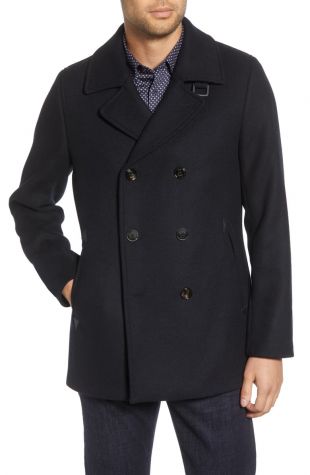 Navy Double Breasted Peacoat