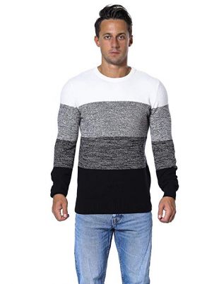 ninovino - Ninovino Men's Casual Pullover Sweater Long Sleeves Crewneck ...