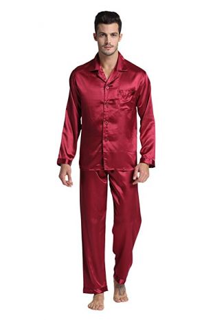Tony & Candice Men's Classic Satin Pajama Set Sleepwear