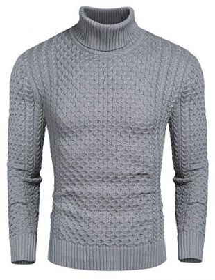 Buy Wholesale China Men's Slim Fit Turtleneck Sweater Casual Twisted