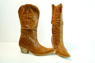 Bottes de foi vintage bottes occidentales. Femmes pointeuses bottes en cuir authentiques taille eur 39 Brown, bottes pour femmes authentiques, fabriqués en Espagne
